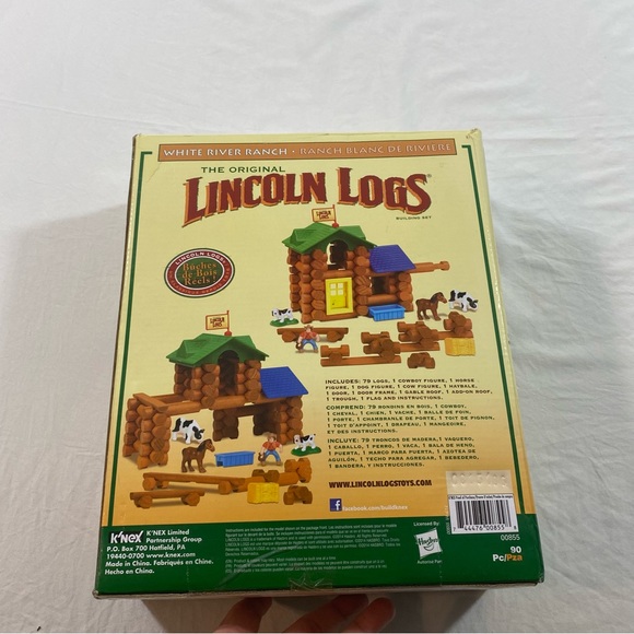 Lincoln Logs Cabin 90 piece Real Wood logs toys building sets - Picture 2 of 3